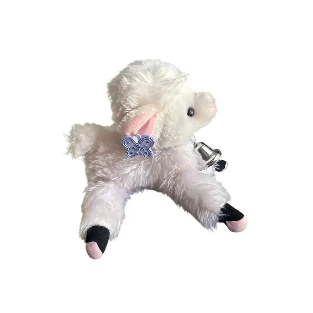 New With Tags Vintage Russ Lucy Lamb Plush Made In Korea Jingle Bell‎